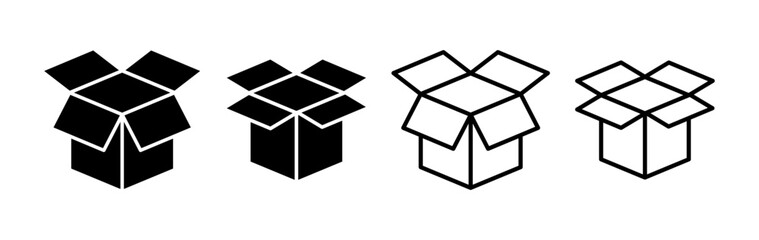 Box icon vector. Box sign. delivery package. parcel box.