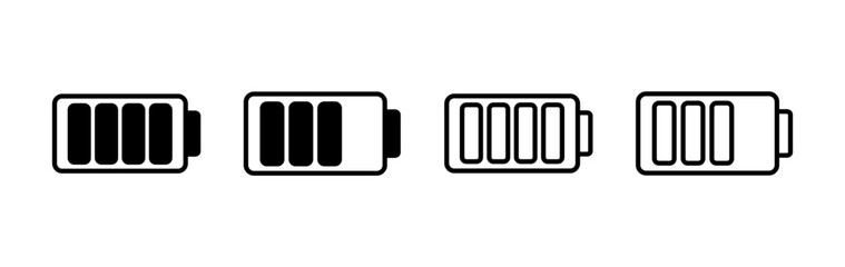 Battery icon vector. Battery charge indicator icon.