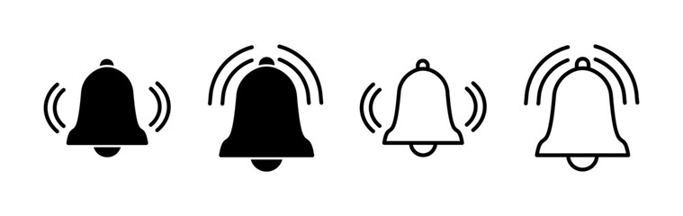Bell Icon vector in trendy flat style isolated. Notification symbol web site design