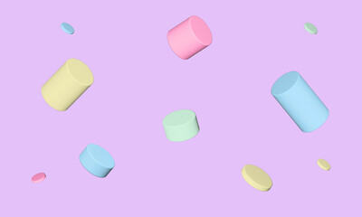 Pastel background.Cute colorful candy trendy pattern wallpaper.