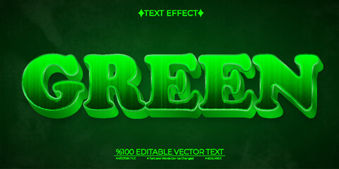 Comic Green Editable Vector 3D Text Effect