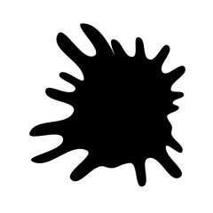 Obraz premium Black Splash Shape Vector 