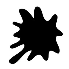 Black Splash Shape Vector 