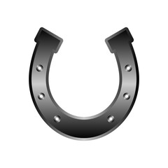 Horseshoe icon on white.