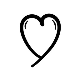 love heart vector hand drawn