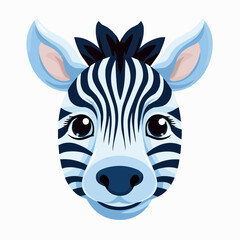 Playful Zebra in Vector Cartoon

