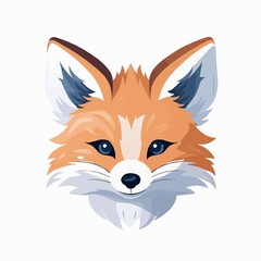 Charming Fox Portrait in Vector

