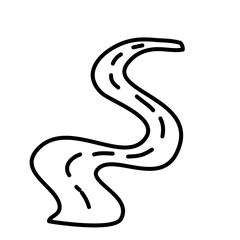 asphalt highway vector lines