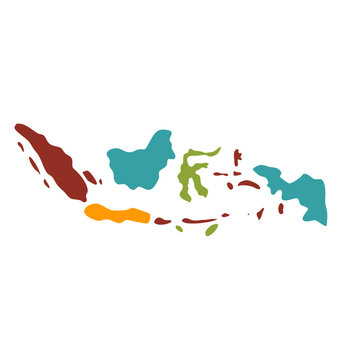 republic of indonesia map vector 