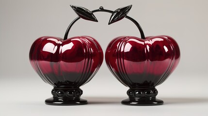 Cherries as a sculpture minimal UHD wallpaper Stock Photographic Image