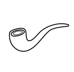 smoking pipe outline vector