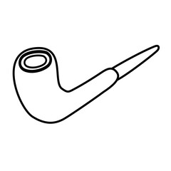 smoking pipe outline vector
