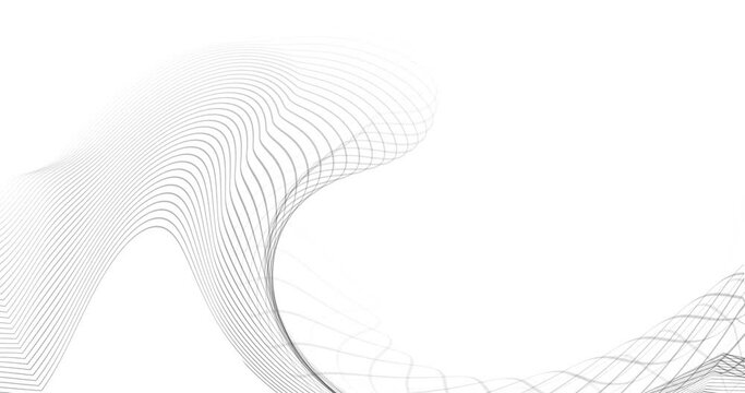 curved wavy lines tech futuristic abstract line waving loop line. Metaverse Abstract Seamless wave abstract lines stream 4K background loop