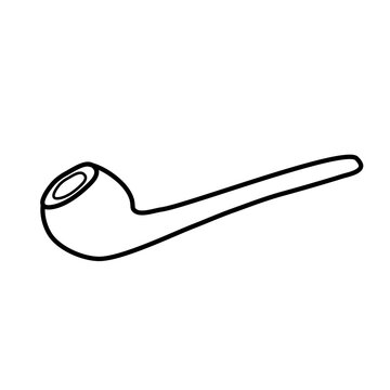 recommend clip art: smoking pipe outline vector