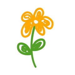 flower kids hand drawn vector 