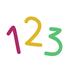 number 123 vector 