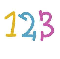 number 123 vector 