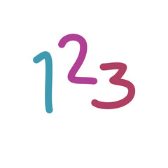 number 123 vector 