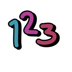 number 123 vector 