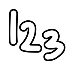 number 123 vector 