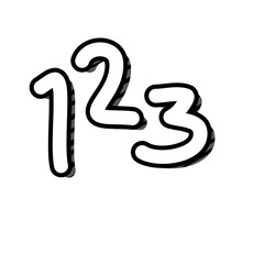 number 123 vector 