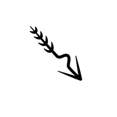 arrow doodle vector 