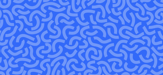 Curved lines isolated on blue background. Abstract background