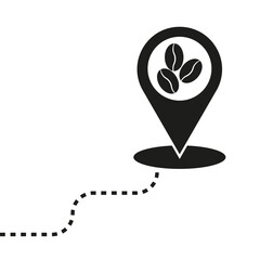 Coffee point pin icon. Vector illustration. EPS 10.