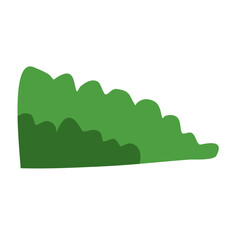 green cartoon bush vector 
