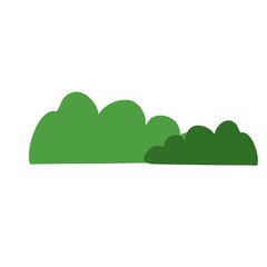 green cartoon bush vector 