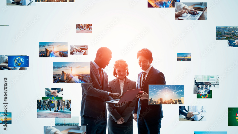 Aufkleber multinational groups and video content. nft.