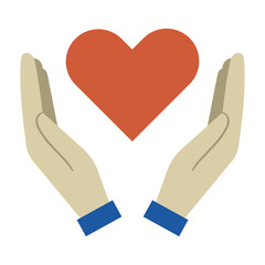 Obraz premium hand with heart