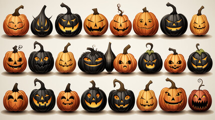 halloween pumpkin set