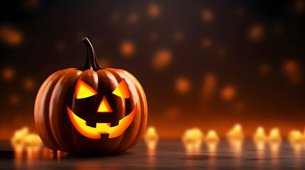 Fototapeta premium halloween background with copy space pumpkins