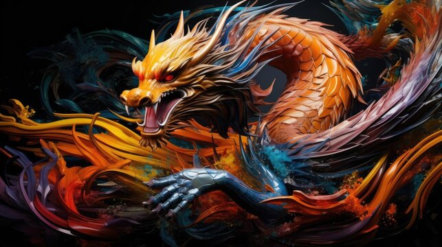 The Chinese dragon symbolizes wisdom and strength