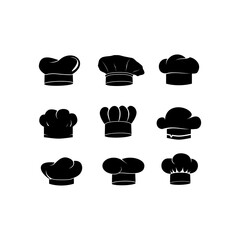 Collection chef hat icon, Chef hat symbol flat design vector