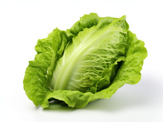 Lettuce Studio Shot Isolated on Clear Background, Food Photography, Generative AI