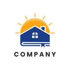 Fototapeta premium book house modern logo designs