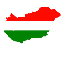 map of hungary with flag colors