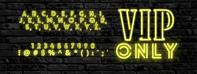 VIP only with the alphabet letter, numbers, and special characters.