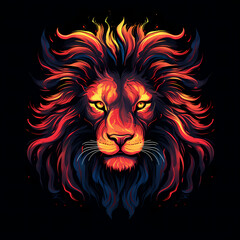 Obraz premium Flaming Lion