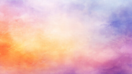 abstract watercolor background sunset sky orange purple