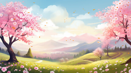 Obraz na płótnie Canvas Spring background spring background