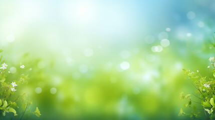 spring light green blur background glowing blurred design