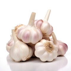 Garlic Studio Shot Isolated on Clear Background, Food Photography, Generative AI