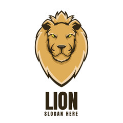 Head Lion Mascot Logo