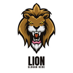 Head Lion Mascot Logo