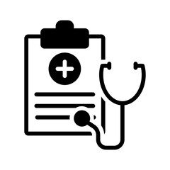 solid black icon for Medical records