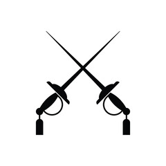 Fencing rapier icon design. isolated on white background. vector illustration