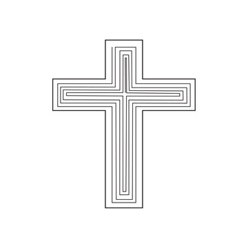 catholic cross icon design